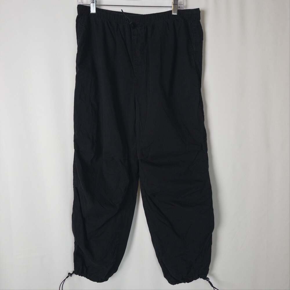 No Boundaries Black Drawstring Elastic Waist Parachute Pants Size M 8-10